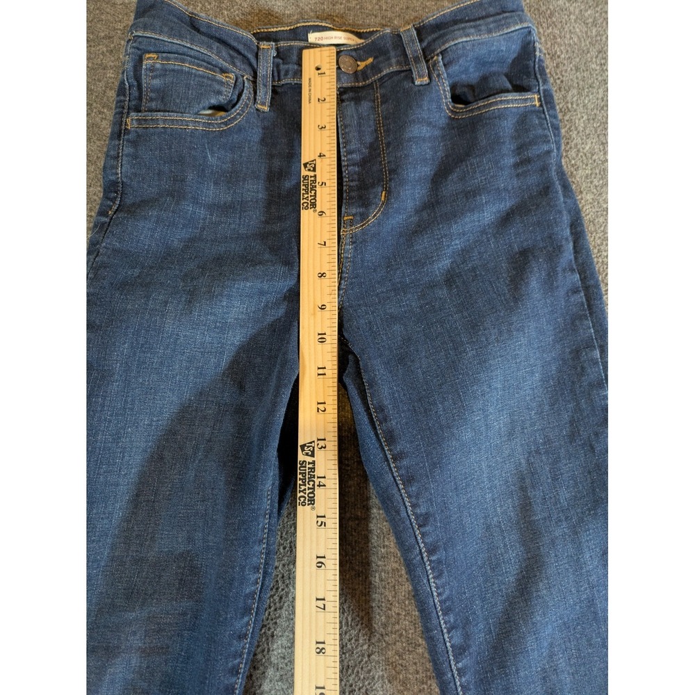 Levi's Jeans‎ Women's 720 High Rise Super Skinny W28 Dk blue Soft Denim - Picture 2 of 8
